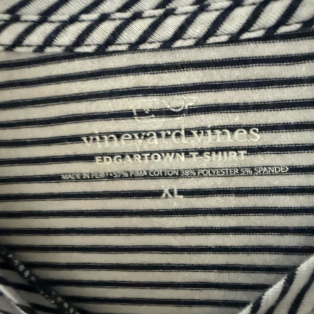 Vineyard Vines Navy and White Striped Tee - Picture 4 of 4